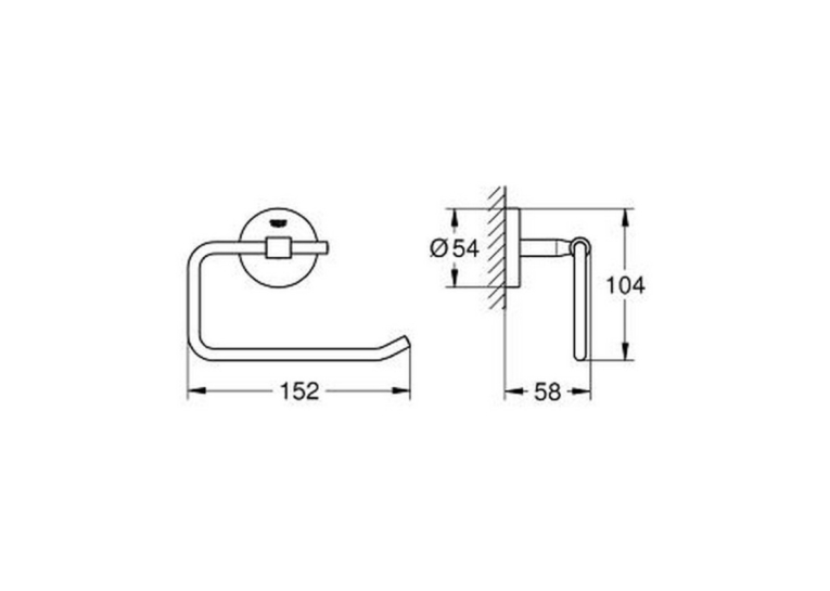 Тримач для туалетного паперу Grohe BauCosmopolitan 40457001
