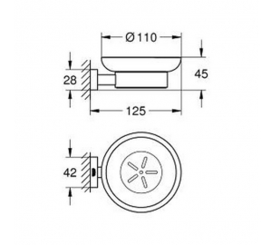 Мильниця Grohe Essentials Cube 40754001