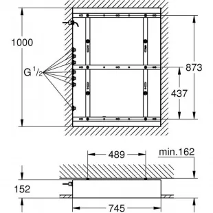 Монтажний набір Grohe Rainshower F-Series 40" AquaSymphony, 26376001