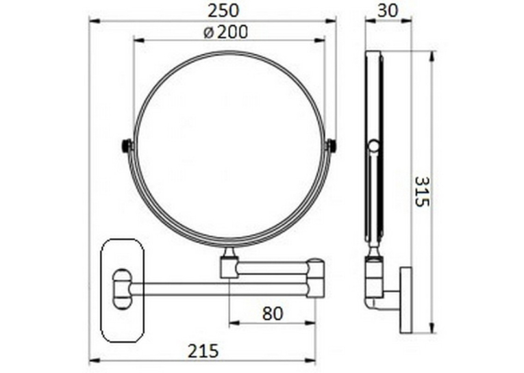 Дзеркало косметичне Qtap Liberty ANT 1147