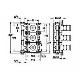 Скрытая часть смесителя Grohe GROHTHERM 35031000