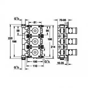 Скрытая часть смесителя Grohe GROHTHERM 35031000