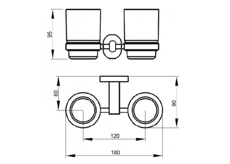 Стакан подвійний Qtap Liberty ANT 1155