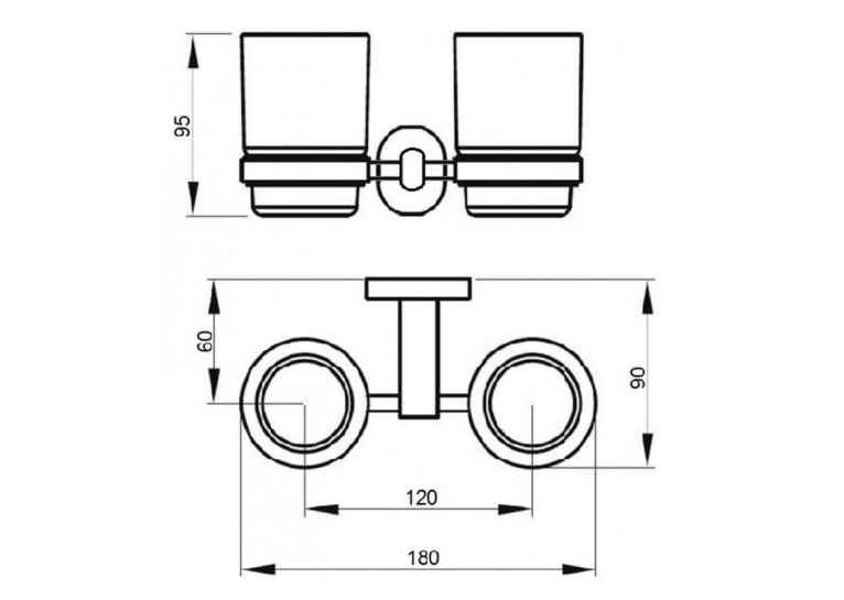 Стакан подвійний Qtap Liberty ANT 1155