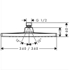 Верхній душ Hansgrohe Crometta E 240 1jet EcoSmart 26727000