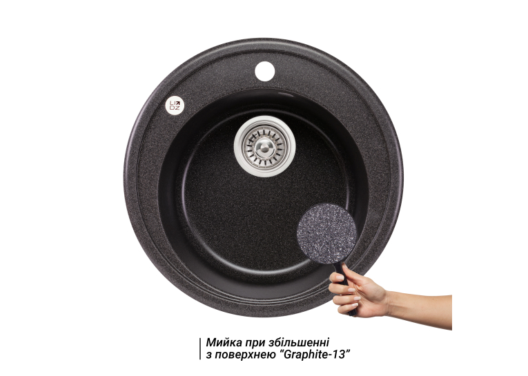  Кухонна мийка Lidz D510/200 GRF-13 (LIDZGRF13D510200)