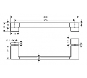 Ручка для дверей у душову Hansgrohe AddStoris 41759140