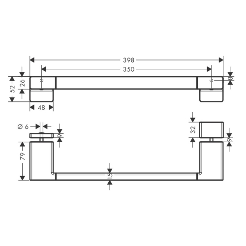Ручка для дверей у душову Hansgrohe AddStoris 41759140 (Пошкоджене пакування)