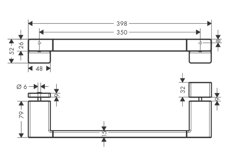 Ручка для дверей у душову Hansgrohe AddStoris 41759140 (Пошкоджене пакування)