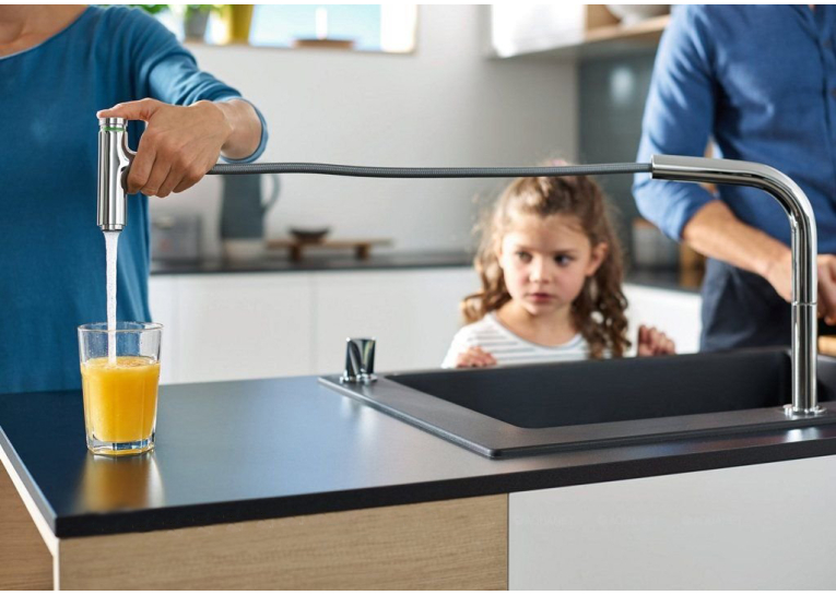 Кухонный комплект мойка со смесителем Hansgrohe C51-F450-06, хром 43217000