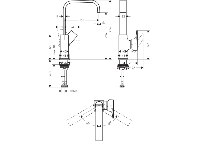 Змішувач для раковини Hansgrohe Metropol Matt White 32511700