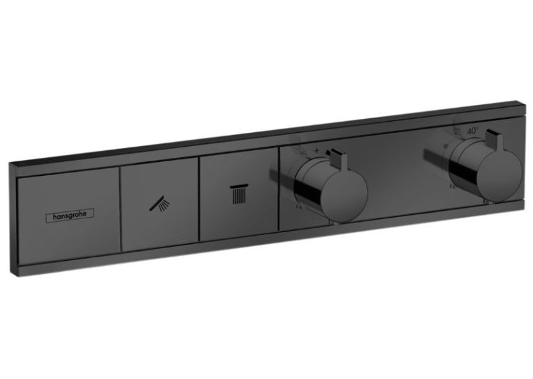 Термостат Hansgrohe RainSelect прихованого монтажу на 2 споживача Matt Black 15380670