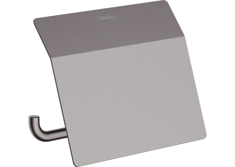 Тримач туалетного паперу Hansgrohe AddStoris 41753340 з кришкою, чорний матовий хром