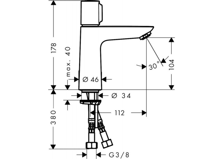 Змішувач для раковини Hansgrohe Talis Select E 71751000