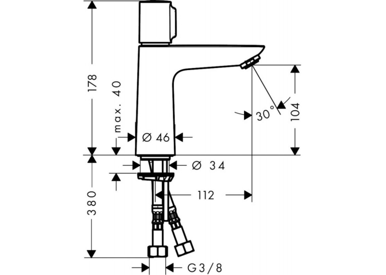 Змішувач для раковини Hansgrohe Talis Select E 71751000