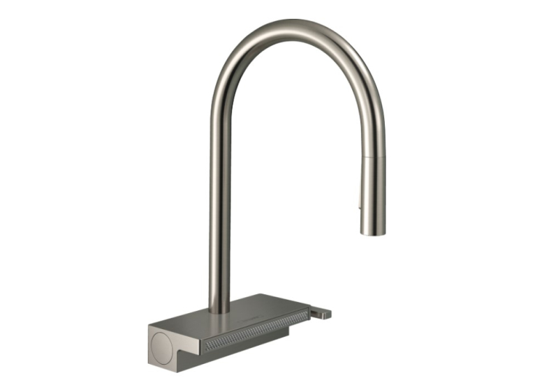 Змішувач для кухні Hansgrohe Aquno Select M81 з висувним душем, під сталь 73837800
