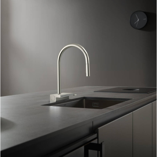 Смеситель для кухни Hansgrohe Aquno Select M81 с выдвижным душем, под сталь 73837800