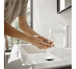 Смеситель Hansgrohe Finoris для раковины, белый матовый 76023700