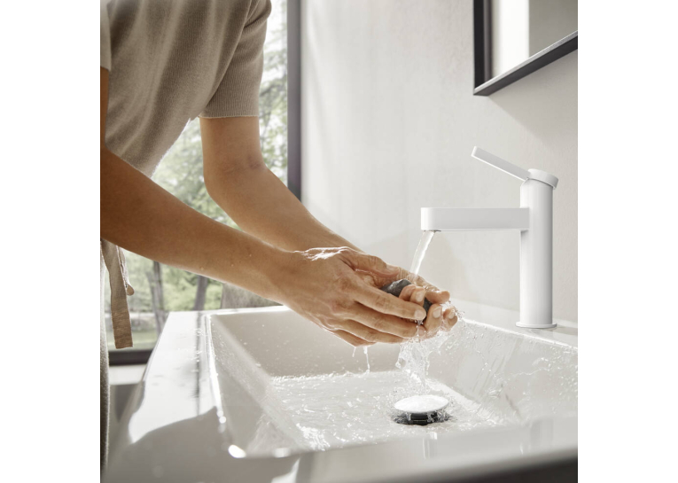 Смеситель Hansgrohe Finoris для раковины, белый матовый 76023700