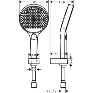 Душевой набор Hansgrohe Rainfinity 130 3jet с душевым шлангом 160 см 26851000