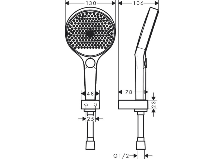 Душовий набір Hansgrohe Rainfinity 130 3jet із душовим шлангом 160 см 26851000