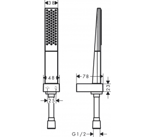 Душевой набор Hansgrohe Rainfinity 100 1jet с душевым шлангом 160 см 26856700