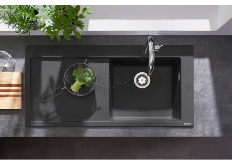 Кухонная мойка Hansgrohe S514-F450 с сушилкой слева Graphiteblack 43314170