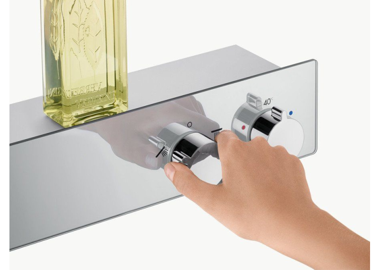 Термостат для душу Hansgrohe ShowerTablet 600 на 2 споживача, хром 13108000