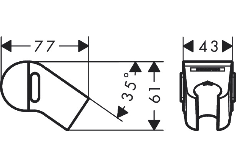 Тримач душу Hansgrohe WallStoris 27917700, білий матовий
