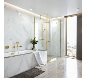 Душевая система с термостатом Hansgrohe Raindance Select S Showerpipe 240 1jet Polished Gold Op 27633990