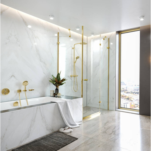 Душевая система с термостатом Hansgrohe Raindance Select S Showerpipe 240 1jet Polished Gold Op 27633990