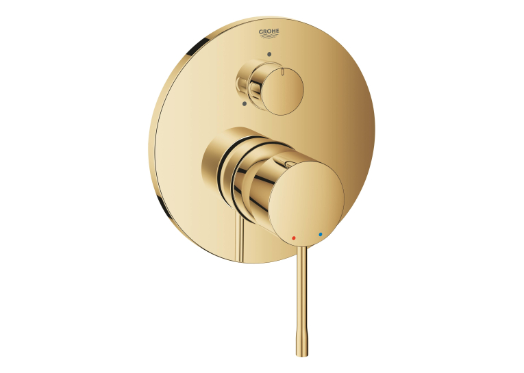 Смеситель однорычажный с переключателем на 3 положения GROHE Essence New 24092GL1 Золото