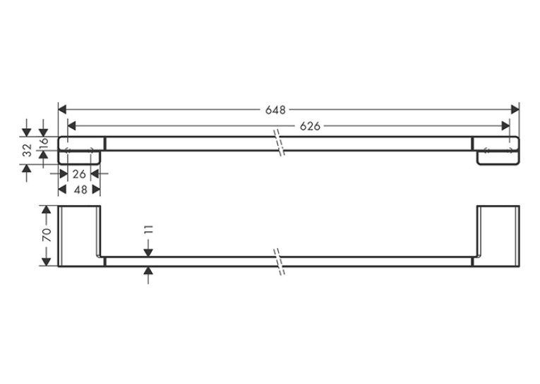 Тримач для лазневих рушників Hansgrohe AddStoris 41747000 хром