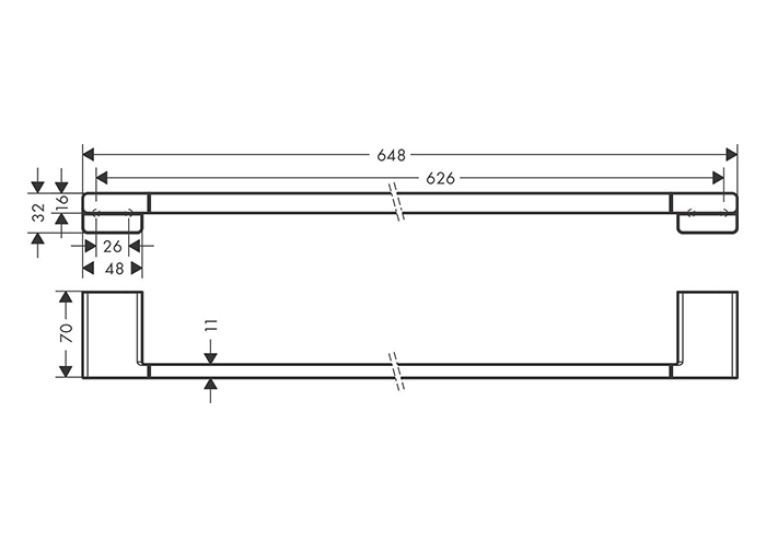 Держатель для банных полотенец Hansgrohe AddStoris 41747000 хром