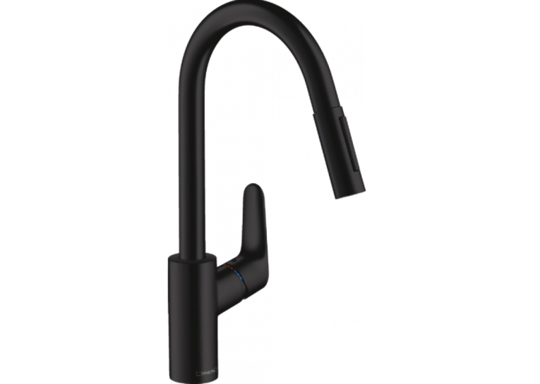 Кухонный смеситель Hansgrohe Focus с выдвижным душем Matt Black 31815670
