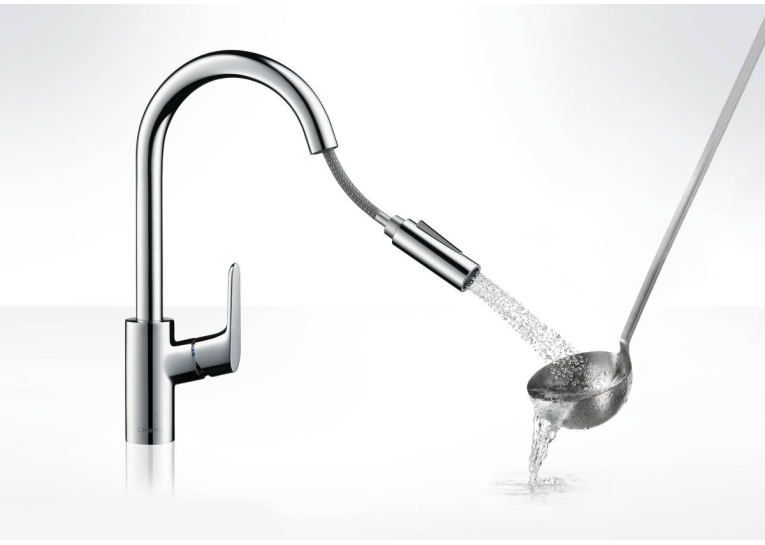 Кухонный смеситель Hansgrohe Focus с выдвижным душем Matt Black 31815670