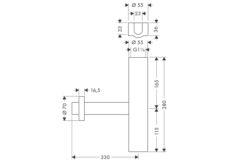 Сифон для умивальника Hansgrohe Flowstar 52100000