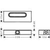 Прихована частина для каналів Hansgrohe uBox universal ø40 01000180
