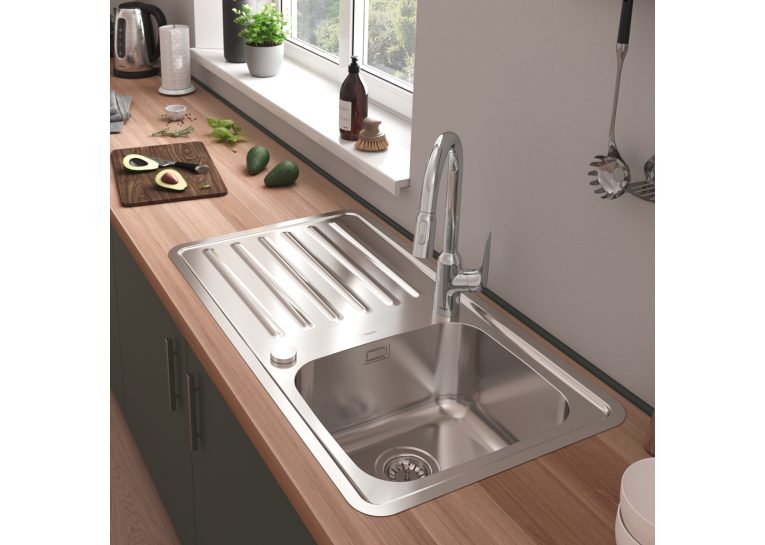 Кухонна мийка Hansgrohe S4113-F340 на стільницю 915х505 із сифоном automatic 43337800