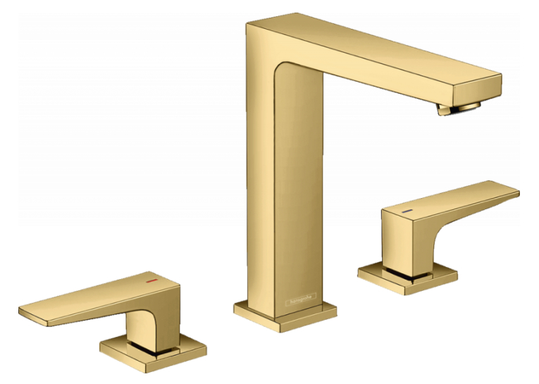 Змішувач для раковини на 3 отвори Hansgrohe Metropol Polished Gold Optic 32515990