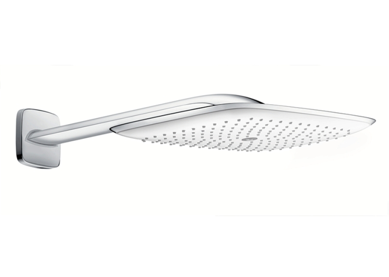 Верхній душ Hansgrohe PuraVida 400 із душовим кронштейном, хром/білий 27437400