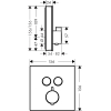 Термостат для душа Hansgrohe ShowerSelect Matt Black 15763670