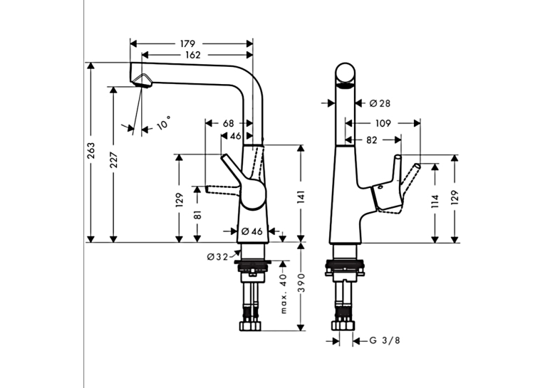 Змішувач для раковини Hansgrohe Talis S 72105000