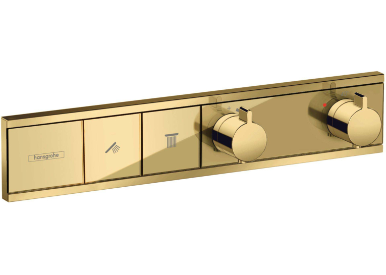 Термостат Hansgrohe RainSelect прихованого монтажу на 2 споживачі Polished Gold Optic 15380990