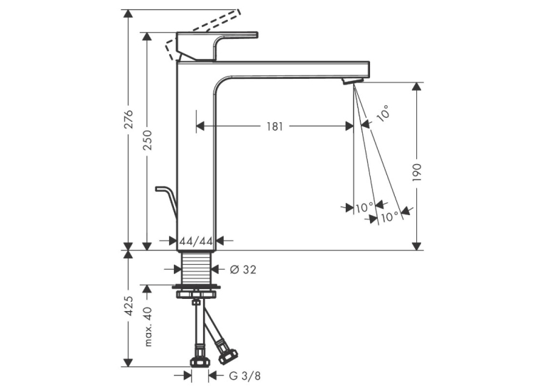 Змішувач для раковини Hansgrohe Vernis Shape 71590000 хром