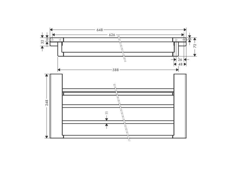 Полиця Hansgrohe AddStoris 41751000 хром (Пошкоджене пакування)