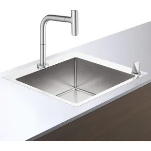 Кухонний комплект мийка із змішувачем Hansgrohe C71-F450-06, сталь 43201800