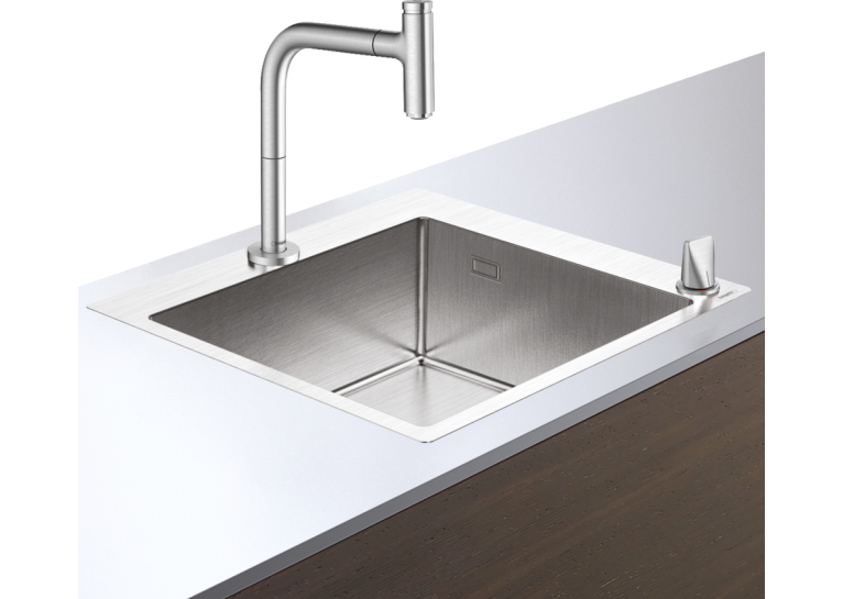 Кухонный комплект мойка со смесителем Hansgrohe C71-F450-06, сталь 43201800