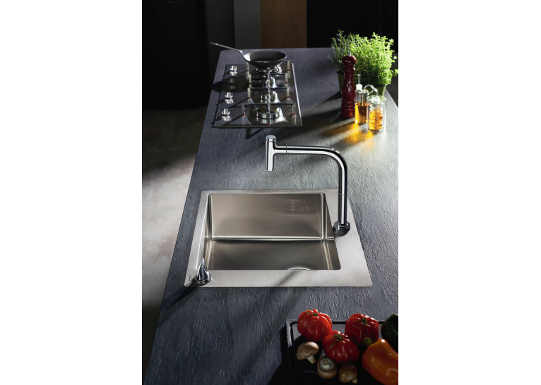 Кухонный комплект мойка со смесителем Hansgrohe C71-F450-06, сталь 43201800