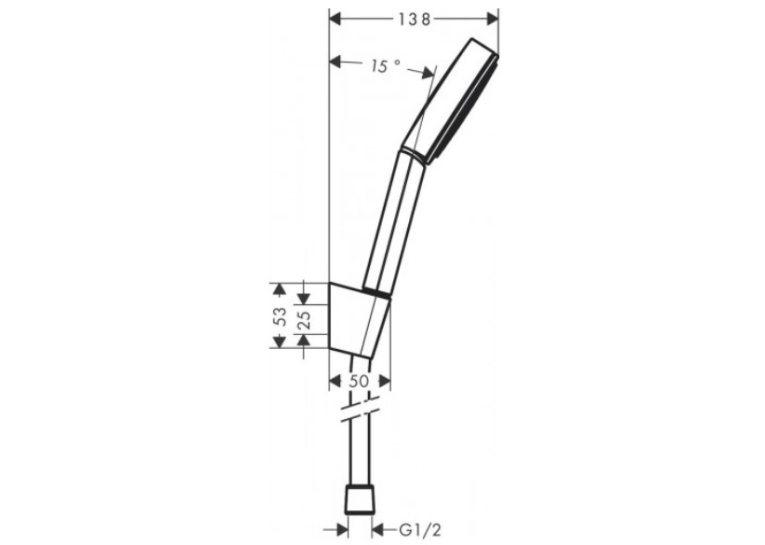 Душевой набор Hansgrohe Pulsify 105 1jet с душевым шлангом 125 см 24301670